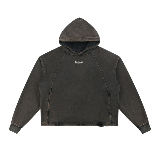 Back Bone Low Crop Hoodie ODMPOD