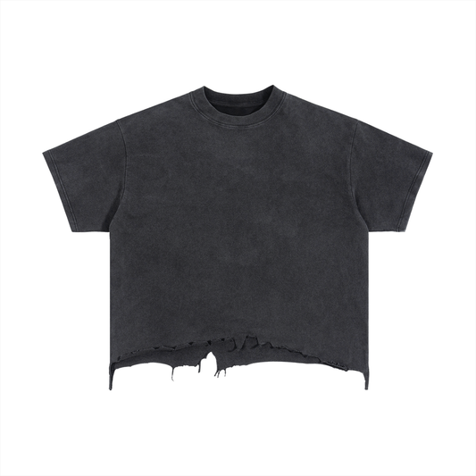 999  | Metamorphosis Vintage Wash Boxy Distressed Hem Tee ODMPOD