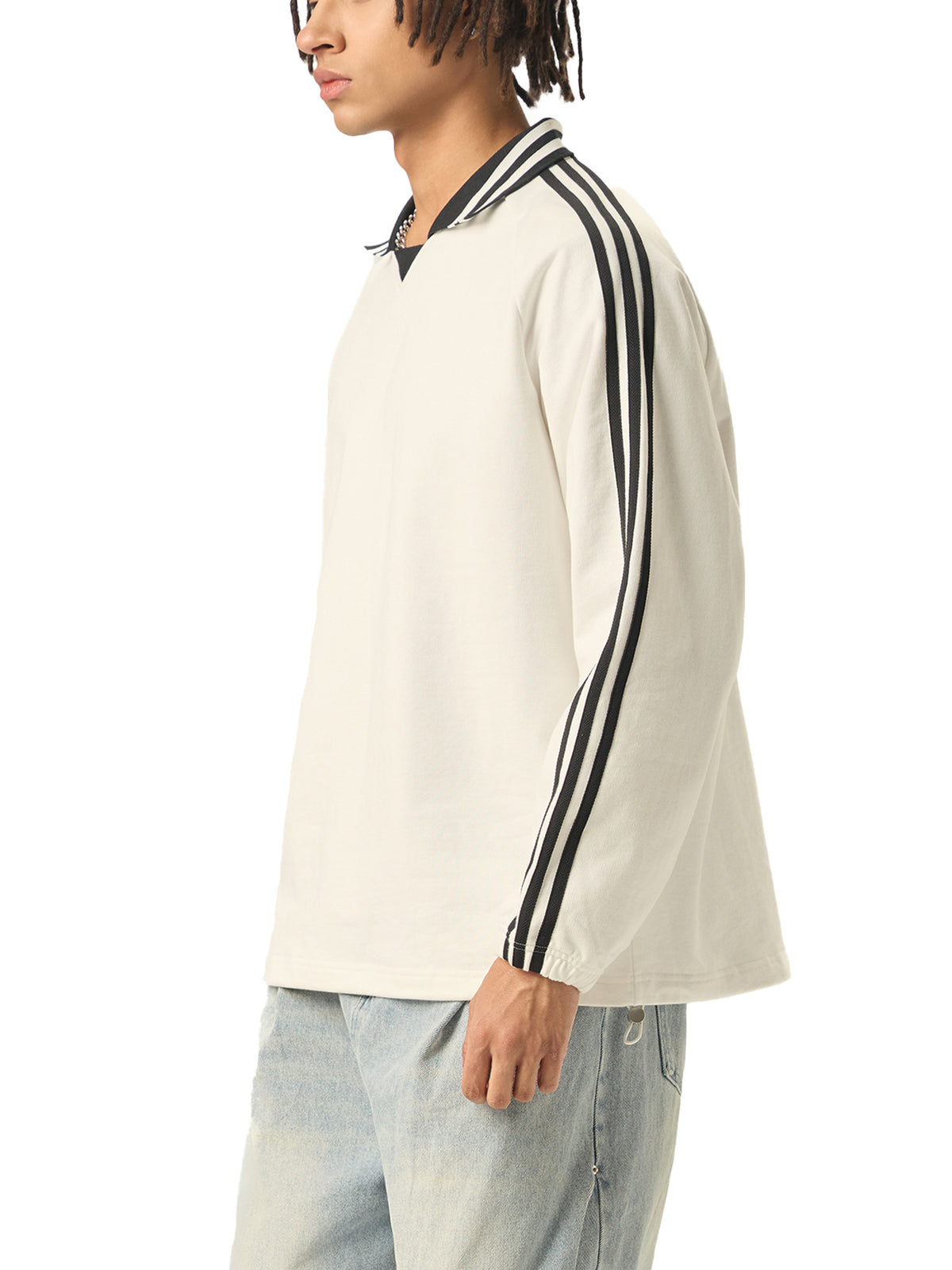 Technotism Classic Collar Sweatshirt (White) ODMPOD