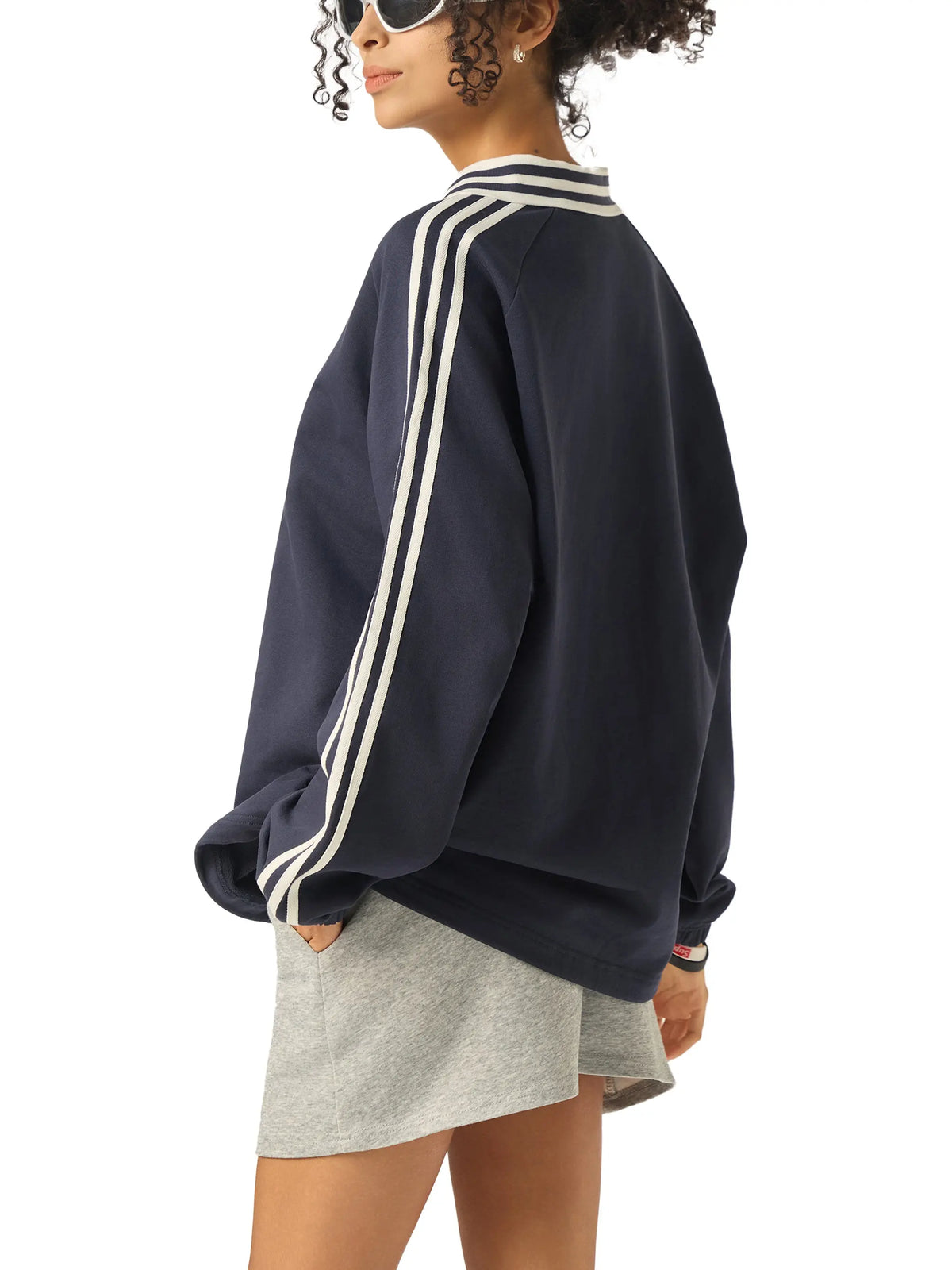 Technotism Classic Collar Sweatshirt (Black) ODMPOD